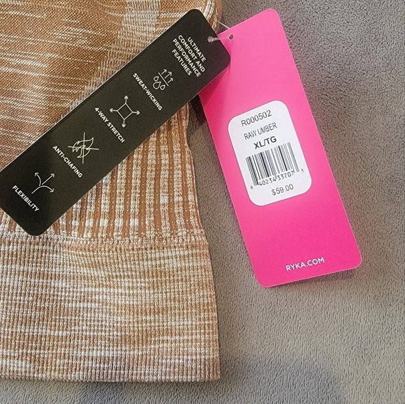 Ryka Raw Umber Seamless Infinity Workout Sports Bra Tank Size XL - Picture 5 of 6